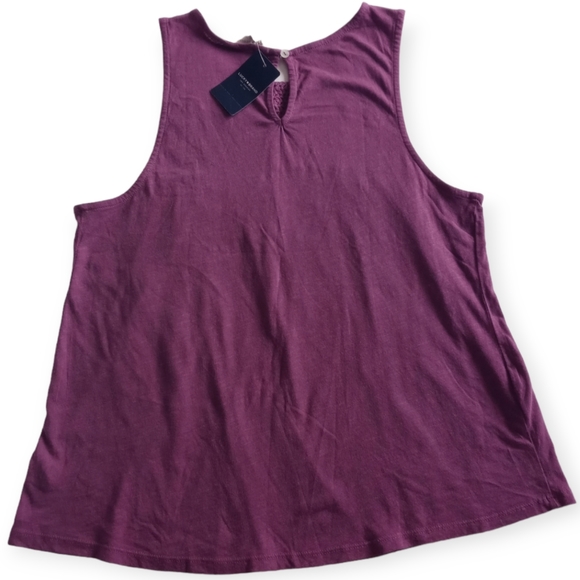 NWT- Lucky Brand Women's Crochet Tank Top Sleeveless.Size S. Color Purple. - Picture 3 of 16